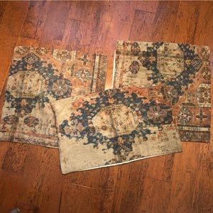 Set of three decorative Pottery Barn pillow covers